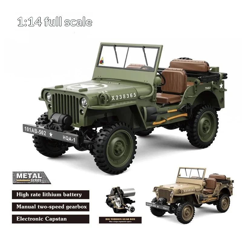 

Kubingke Rc Willis Jeep 1 18 Scale 2 4Ghz Off Road Remote Control Car Military Command Vehicle Four Wheel Drive Model For Adult