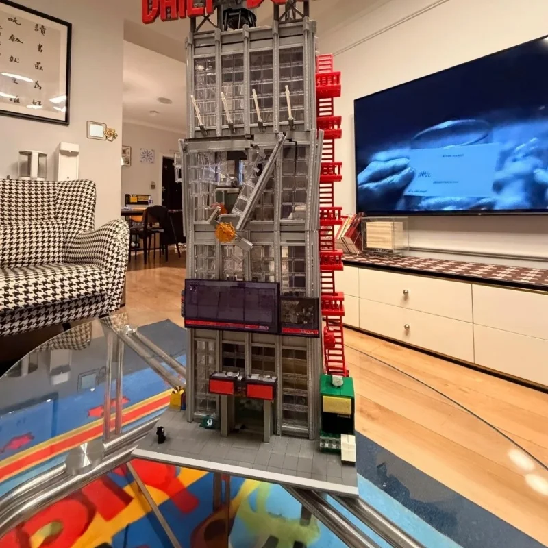 City News Building 3772 Granular Assembled Building Block Set City High-rise Building Scene Model Boys Gift
