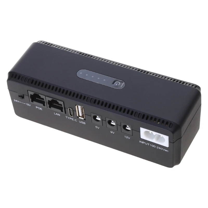 Imagem -03 - Fonte Alimentação Ininterrupta para Dc5v 9v 12v Ups Bateria Backup 8800mah Capacidade para Roteadores Monitores Câmera