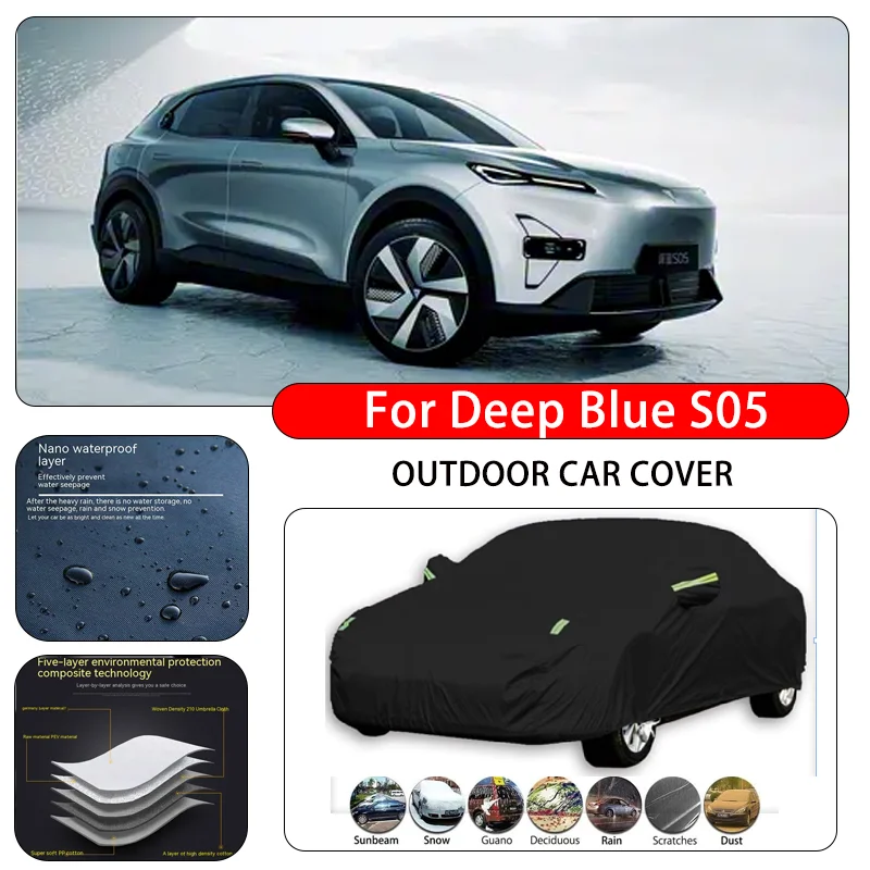 fordeep-blue-s05-フィットカーカバー-防水防塵サンシェード-uv-雪よけ-シルバー-フルカバー-終日保護付き