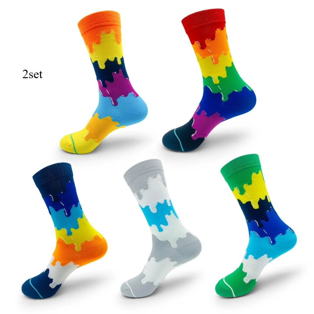 Men Athletic Crew Basketball Socks Breathable Cushioned Compression Sports Socks Multi-Function Socks-5Pairs