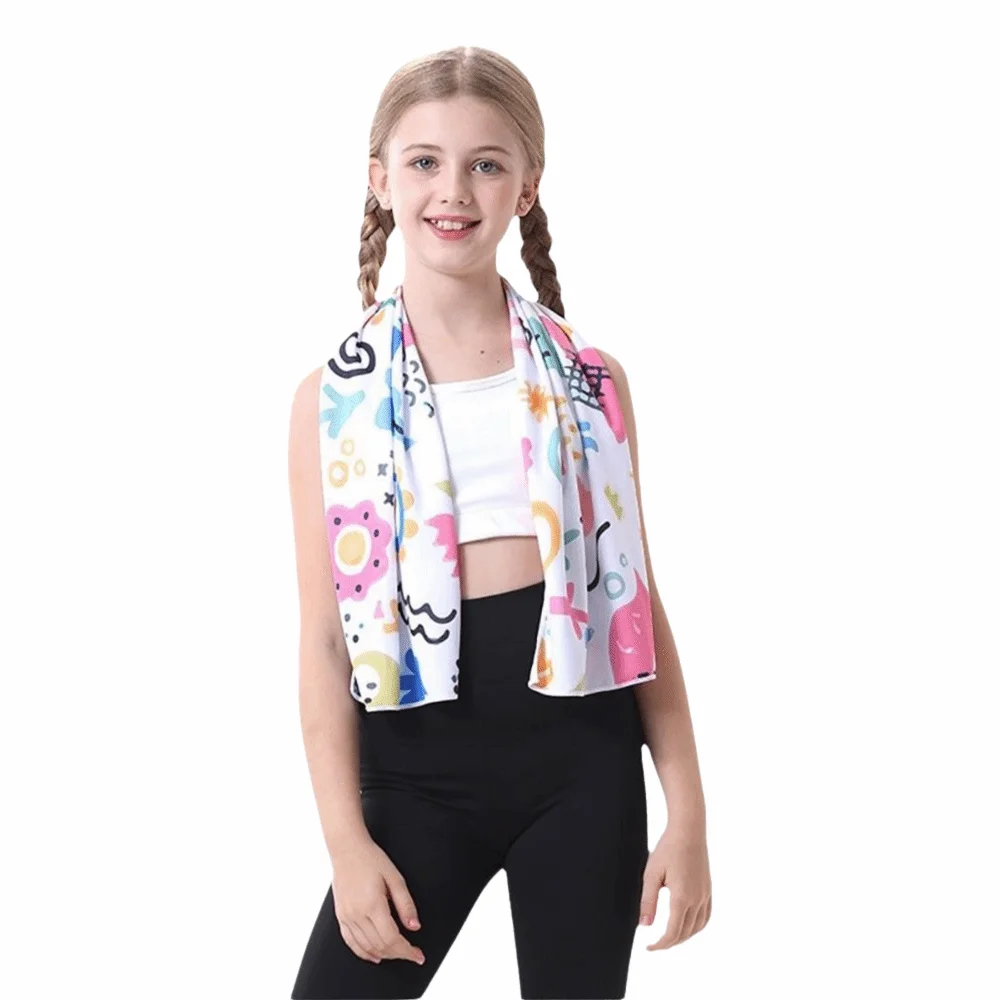 Multicolor Quick Dry Towel Cartoon Pattern Wipe Sweating Cooling Towel Sun Protection Keep Cool Sport Towel