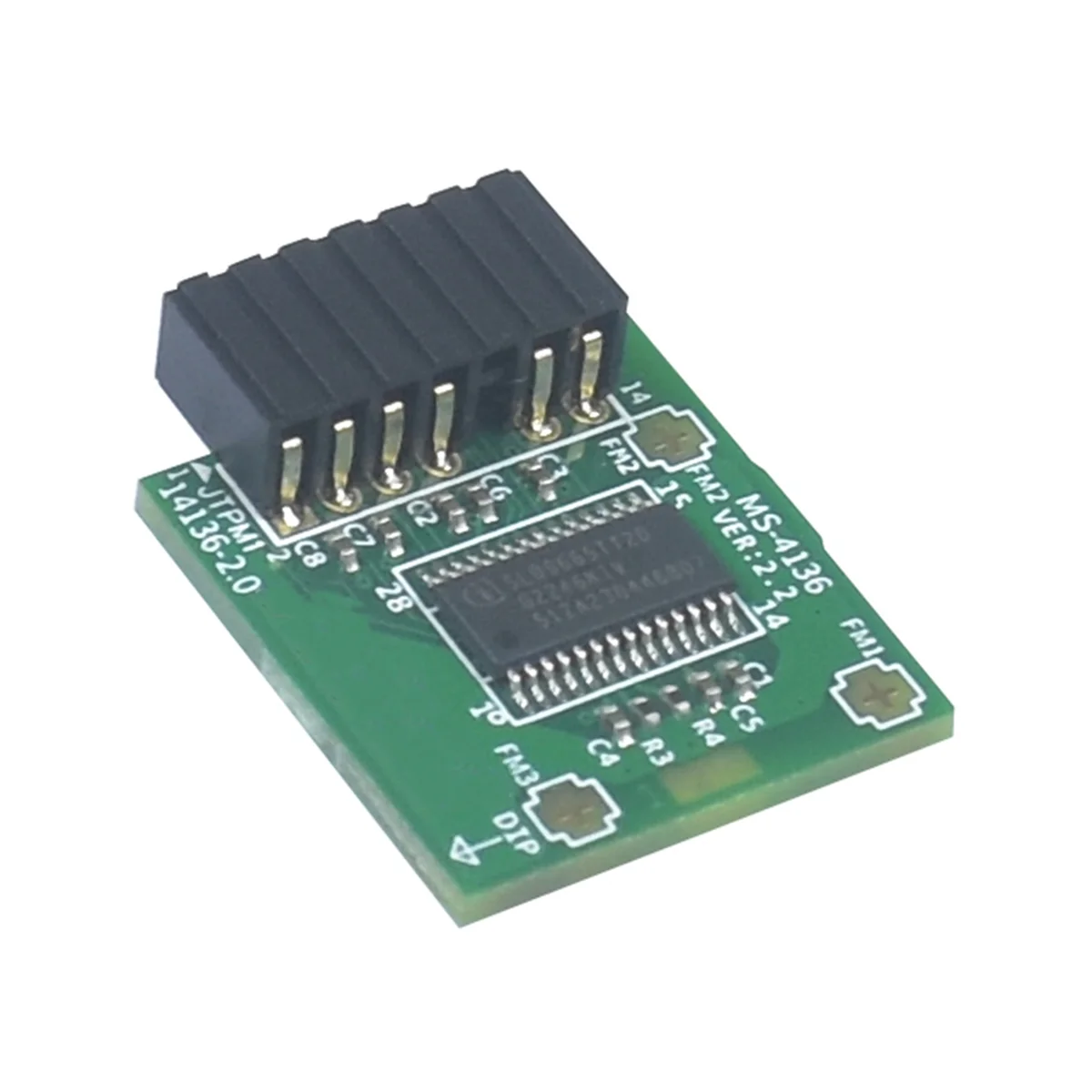 TPM 2.0 Encryption Security Module Board 14Pin TPM 2.0 Module TPM MS-4136 for MSI Motherboards