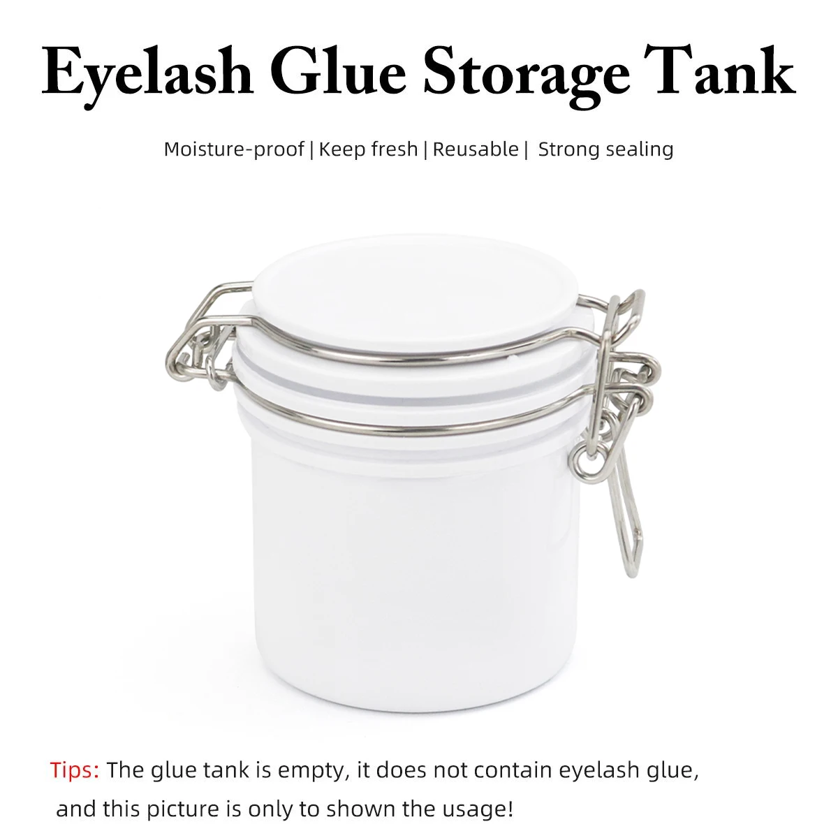 1pcs Eyelash Glue Storage Tank Container Individual Grafting False Lashes Adhesive Stand Storage Jar Eyelash Extension Makeup