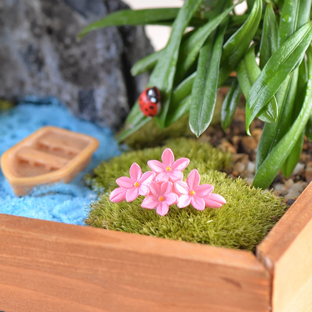 

10pcs Succulent Decor Simulation Flowers For Micro Landscape Diy Bonsai Terrarium Fairy Wreath Imitation Floret Garden Ornament