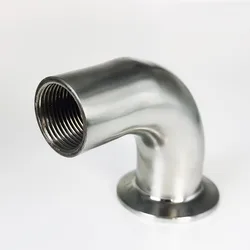 1/2''- 2'' (DN15/DN20/DN25/DN32/DN40DN50) BSP Male Threaded Pipe Fitting 45/90 Degree Elbow 1.5'' Tri Clamp 50.5mm Ferrule
