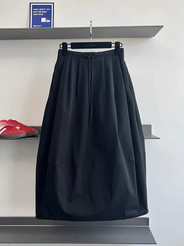 Ele Hoge Taille Lantaarn Rok Dames Zomer Knielange F Rok Afslanken A-lijn Dr Vintage Sle Woon-werkkleding