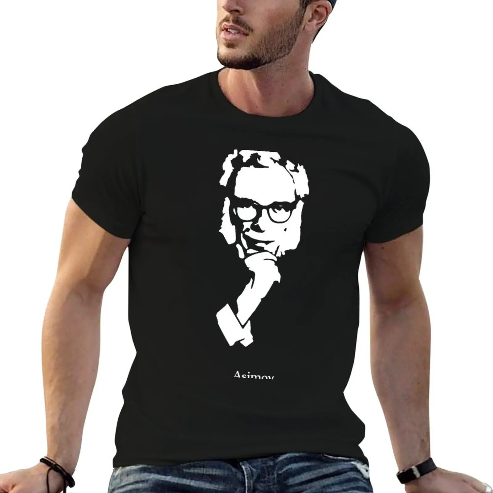 Camiseta Isaac Asimov, camisetas para hombre, camisetas de algodón para hombre, camisetas gráficas, camisetas divertidas, camiseta de humor oscuro