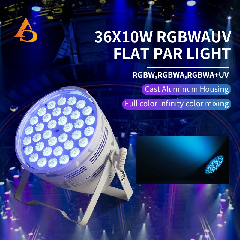 36x12W 4in1 RGBW Color Pixel Ring Individual Control 9/5/17 Channels High Brightness Indoor Cans Led Flood Light