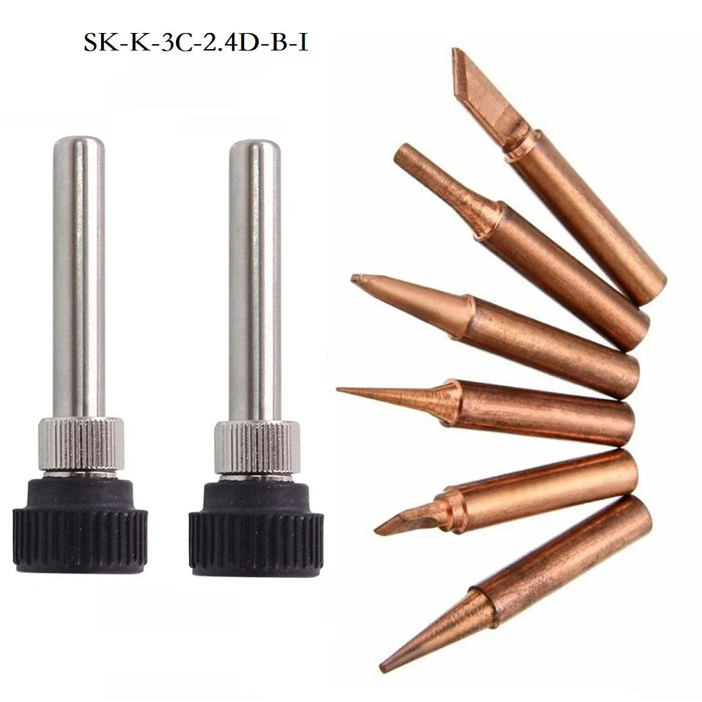 

8PCS Copper 900M-T Soldering Iron Tip & Handle Set For 936 937 938 969 8586 852D Soldering Station Welding & Soldering Supplies