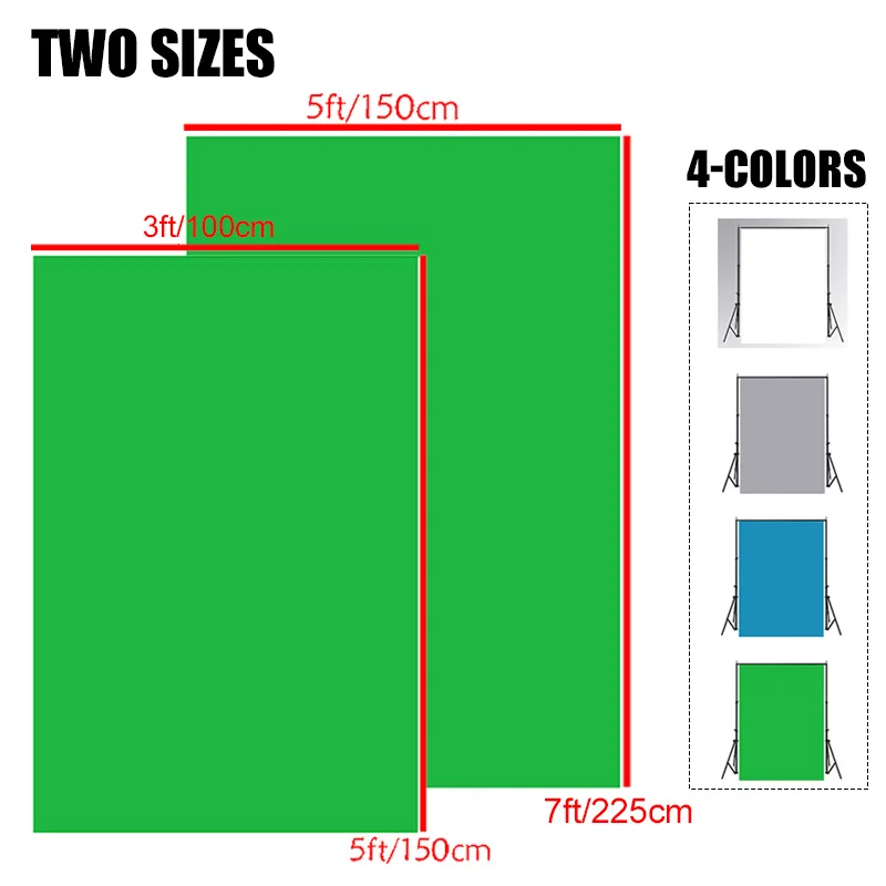 5x7ft/3x5ft Photography Background Backdrop Vinyl Cloth for Photo Studio Video Props Solid Color Non-woven Fabric Wall Decor