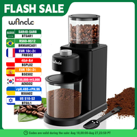 Coffee Grinder Automatic Electric Conical Grinder with Powder Blower 25 Precise Grindings for Espresso French Press 2-12 Cups