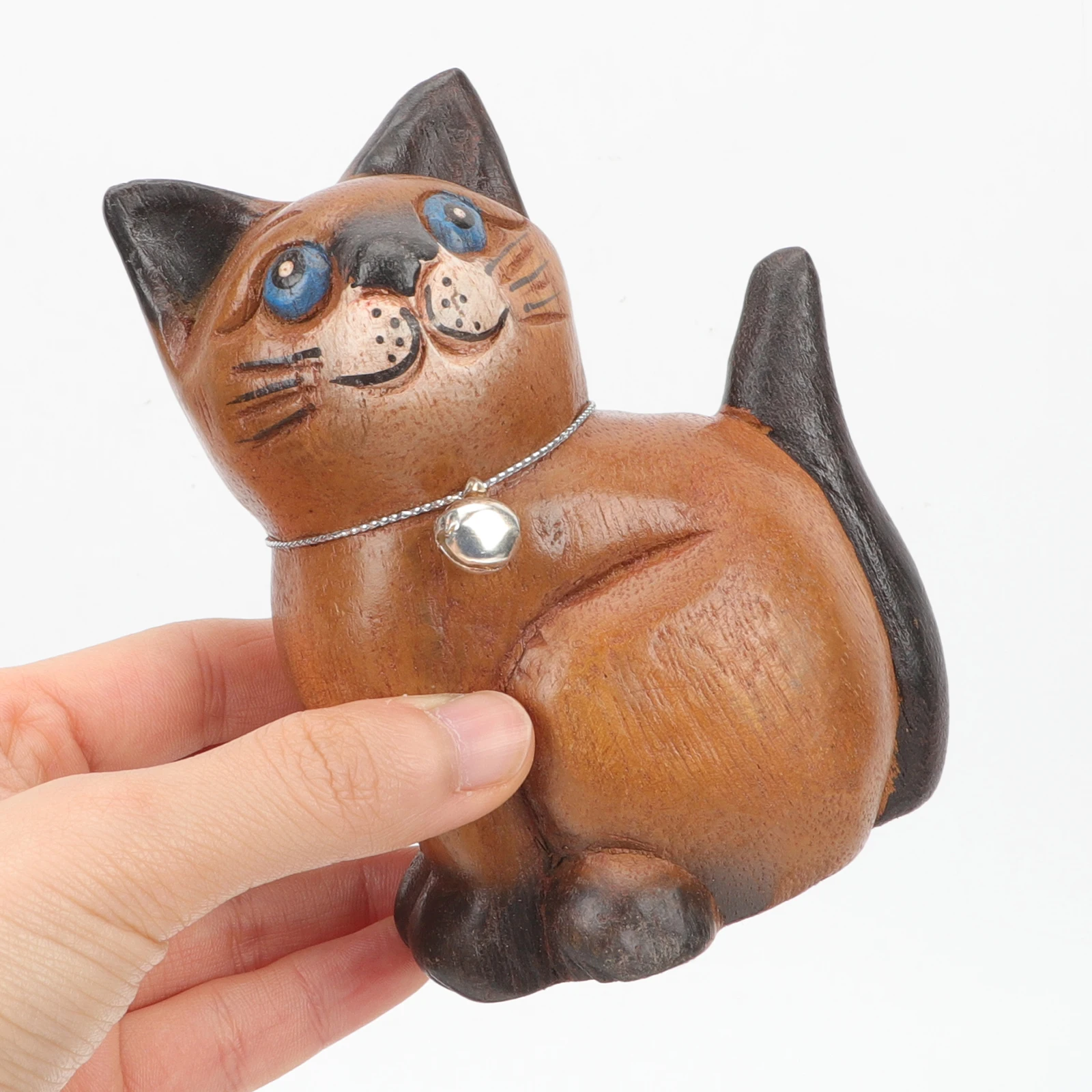 

Creative Wooden Carving Solid Wood Statue Home Animal Woodcraft Decoration Mini Sculpture For Bookshelf Farmhouse Decor Small