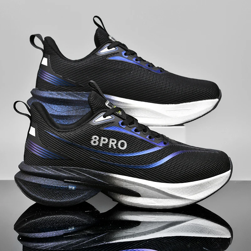Speciality Carbon Plate Sports Running Shoes Marathon Air Cushion Men Breathable Lightweight Women Comfortable Nonskid Sneakers