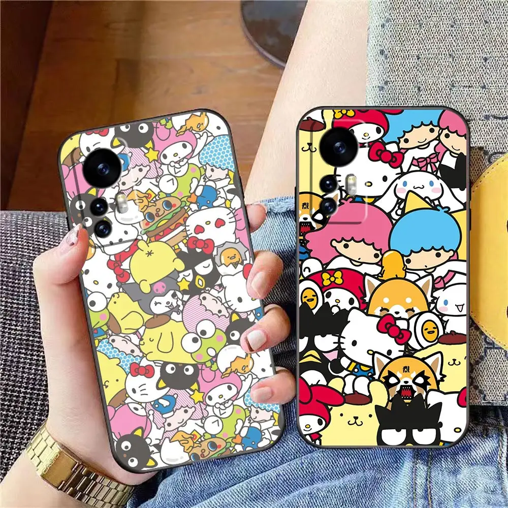 My M-Melody K-Kuromi Hello K-kitty Phone Case For Xiaomi 13 12 12X 12T 11 11T 10 9 8 Pro Lite Plus Case Funda Shell Capa Cover