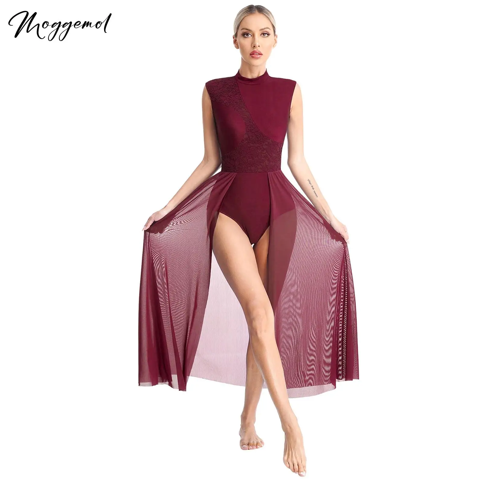 ชุดบัลเลต์แขนกุดชุดบัลเลต์, ชุดบัลเลต์ชุดเดรสเต้นรำแยกลูกไม้ลายดอกชุดบัลเลต์ชุดการแสดงชุดเต้น