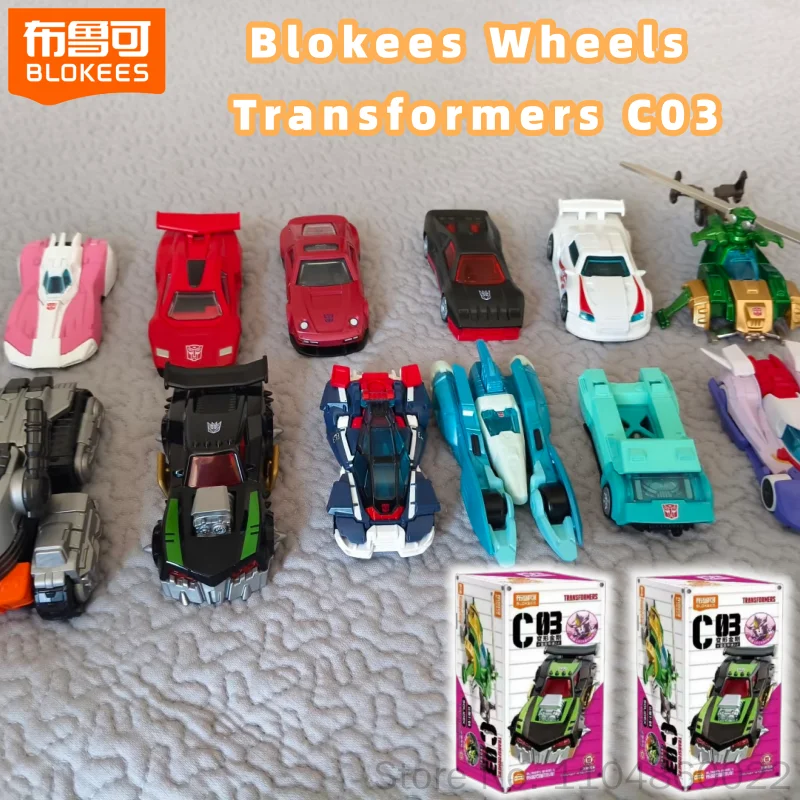 Nuevo Blokees Wheels Transformers Original, Caja Sorpresa C03, Figuras de Acción Springer y Lockdown, Modelo de Coche de Juguete Ensamblado, Regalo Coleccionable