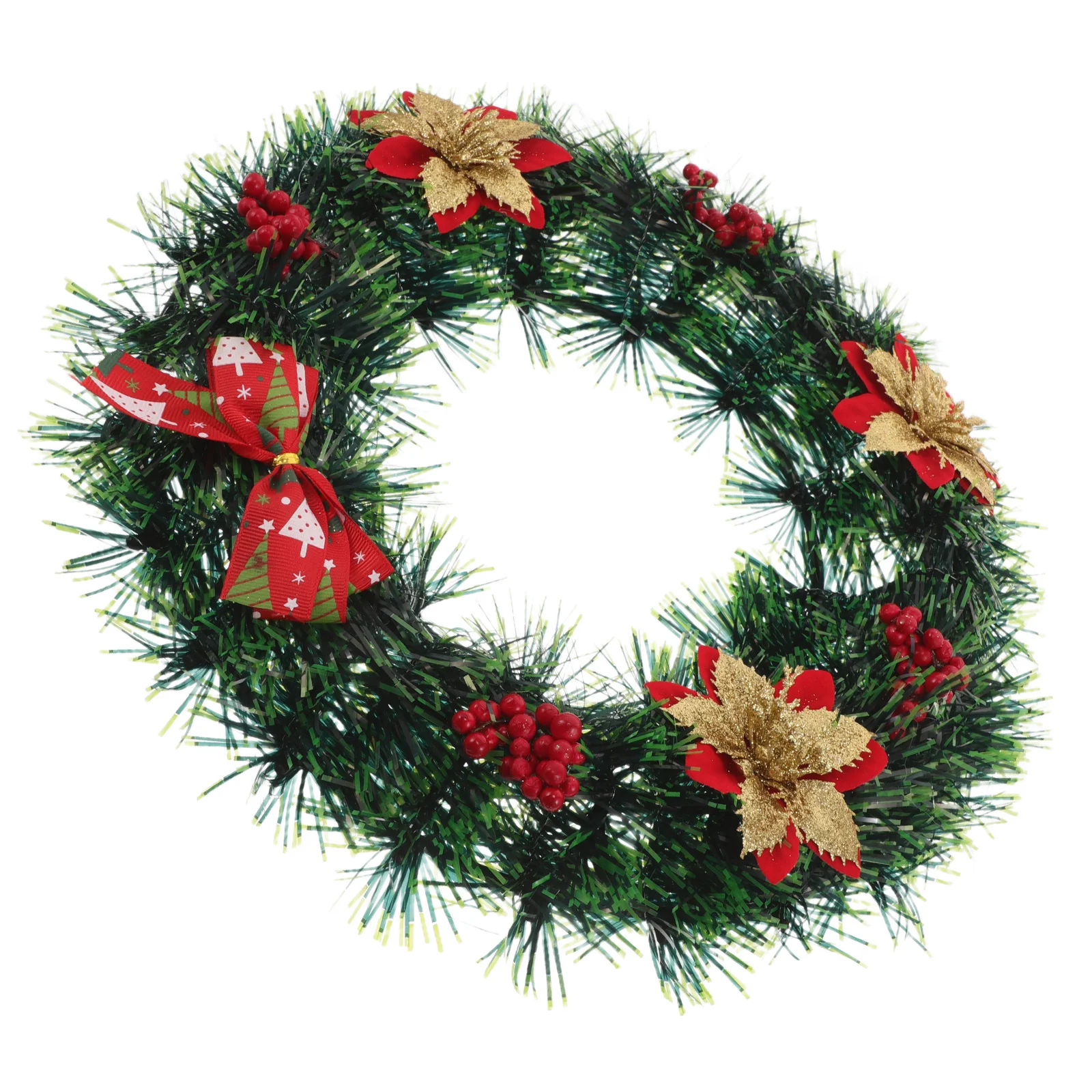 البونسيتة الاصطناعية التوت الأحمر التوت عيد الميلاد الباب الأمامي الجدار شنقا الموقد نافذة الشرفة الزينة