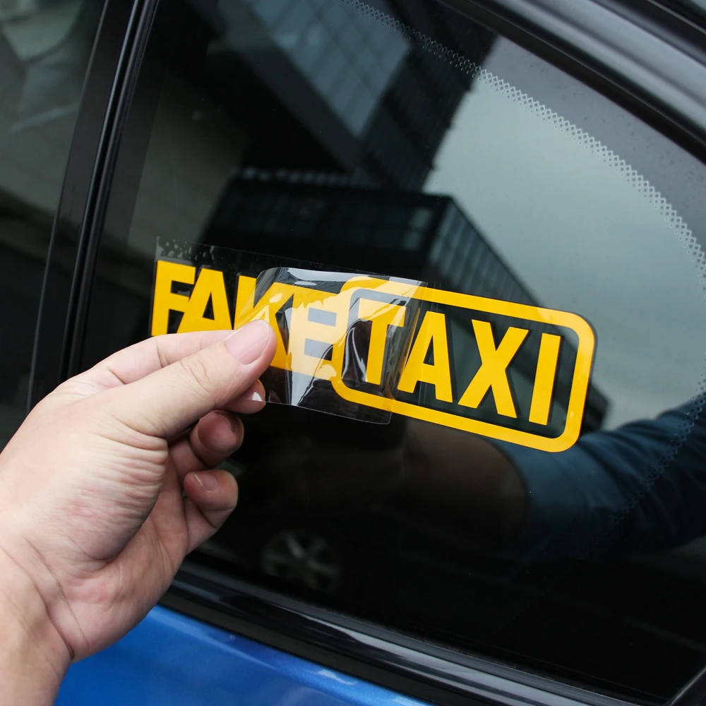 

Funny FAKE TAXI Reflective Sticker Car Sticker Car Styling For ALFA ROMEO giulietta mito 147 159 dacia duster LADA KIA