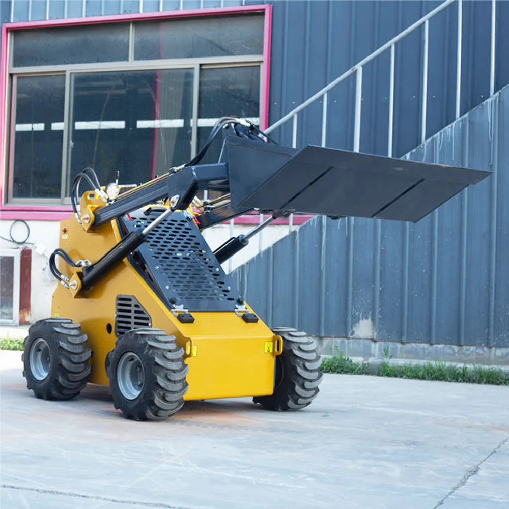 Mini Skid Steer Loader com Balde, 26HP compacto, Acessório de carregadeira de rodas, Motor a gasolina EPA à venda, EUA