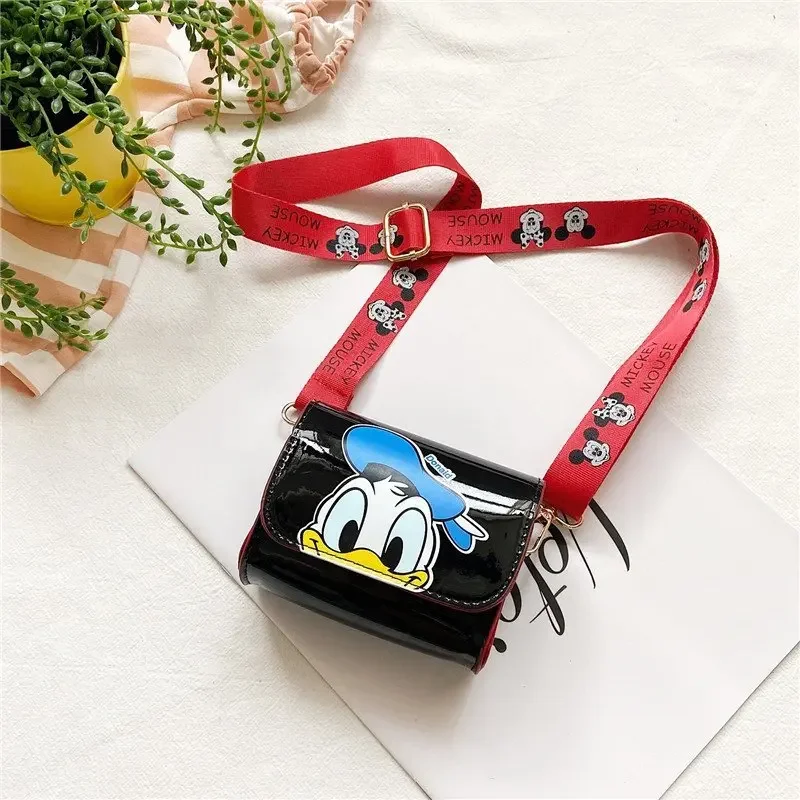 Disney-Bolsas de ombro dos desenhos animados para crianças, mickey mouse, minnie, margarida, pato Donald, bolsa de moedas, bolsa mensageiro,