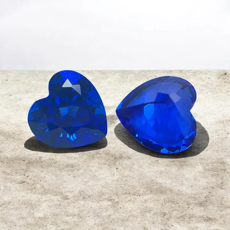 TOPHeart Cut Lab Grown Cobalt Spinel Loose Gemstone