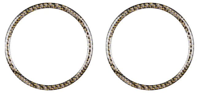 

Carbon Fiber Speaker Ring Set For Ford Mustang 15-23 2PCS Real 3D Sticker Audio Grill Cover Auto Interior Accessories Decoration