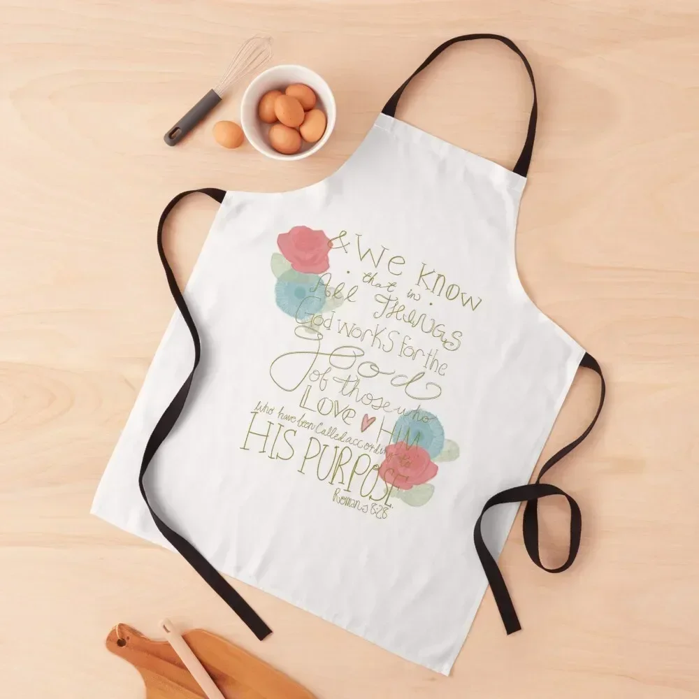 

Romans 8:28 - color Apron cook wear Beauty Apron