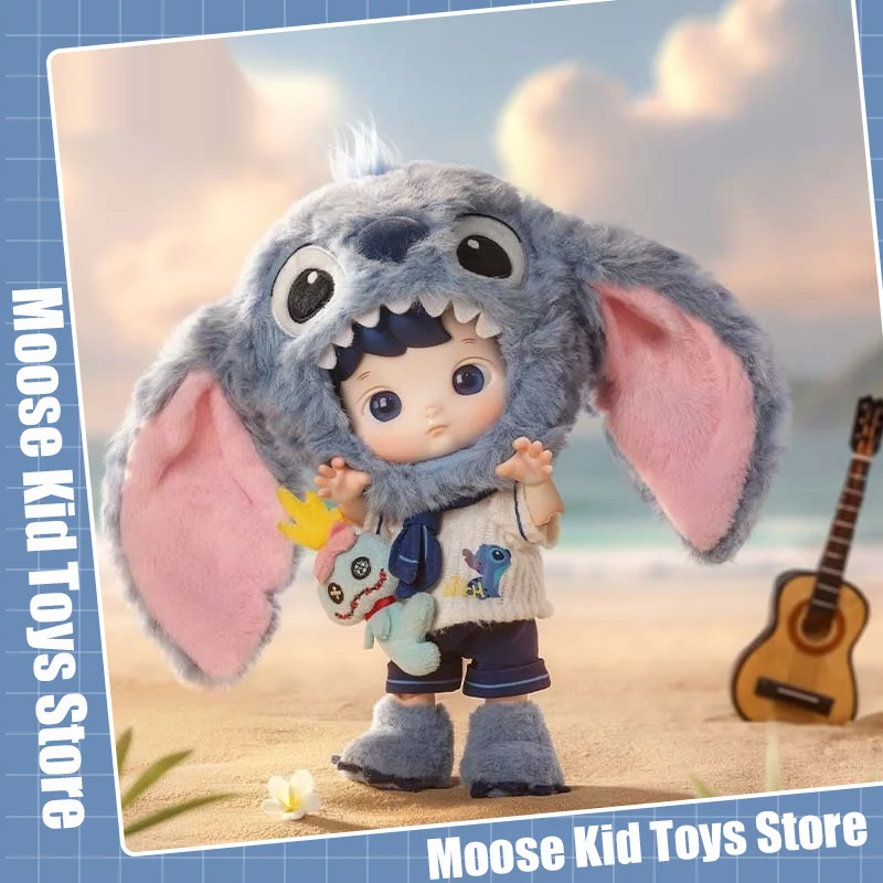 Figuras de acción genuinas de Disney Stitch 1/8, muñeca de vinilo, caja ciega, juguetes, adorno Kawaii Lilo & Stitch, caja sorpresa hecha a mano, juguete para regalo