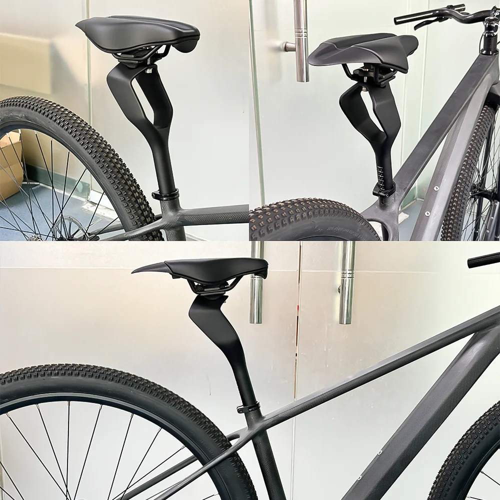 BALUGOEU Carbon MTB Mountainbike Rennrad Sattelstütze Rennrad Sattelrohr mit festem Zahn 350MM Matt – Detail 4