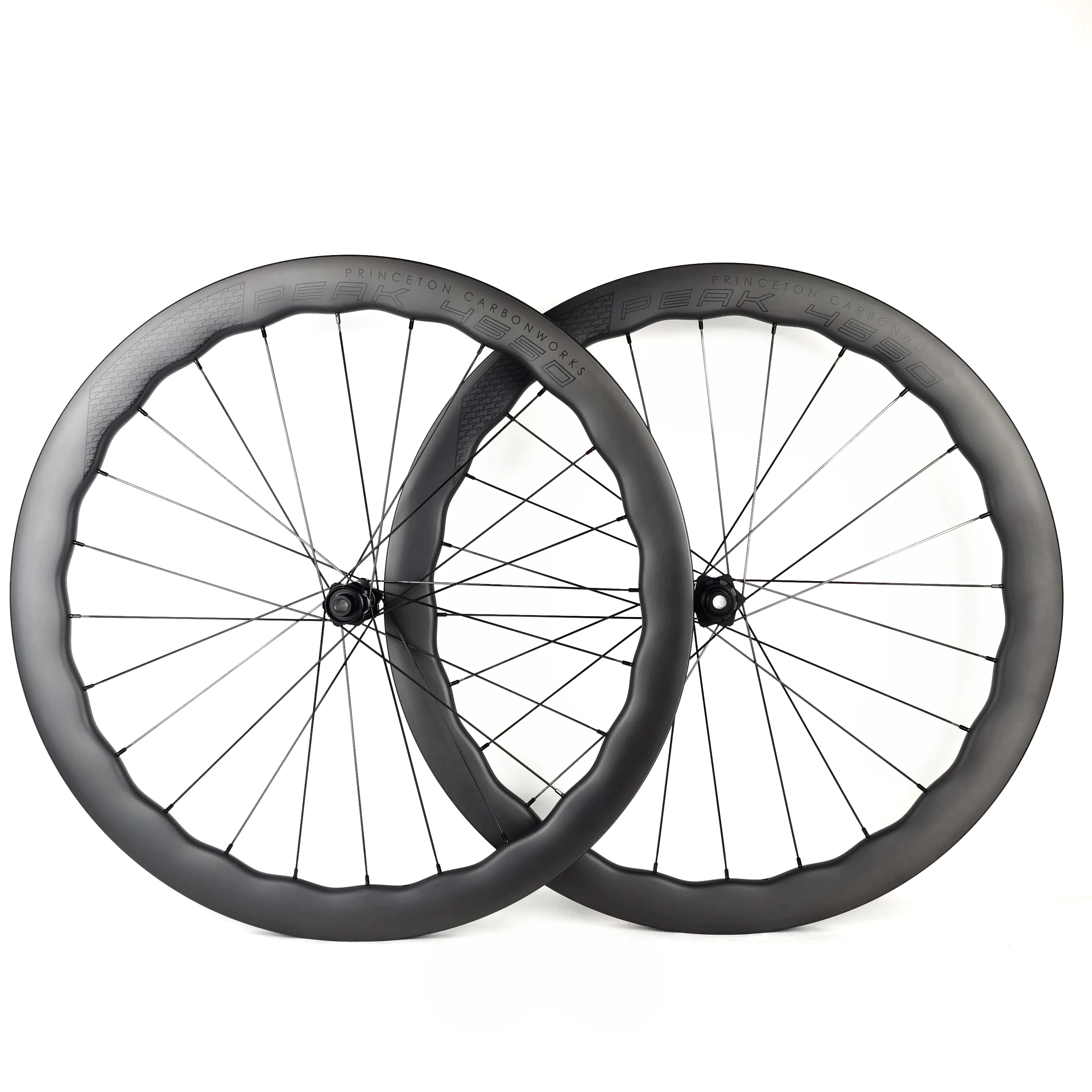 700C Road Bicycle Disc Brake Wheelset Princeton PEAK 4550 All Carbon Fiber Bike Wheel Width 28mm Tubeless/Tubular Logo Optional