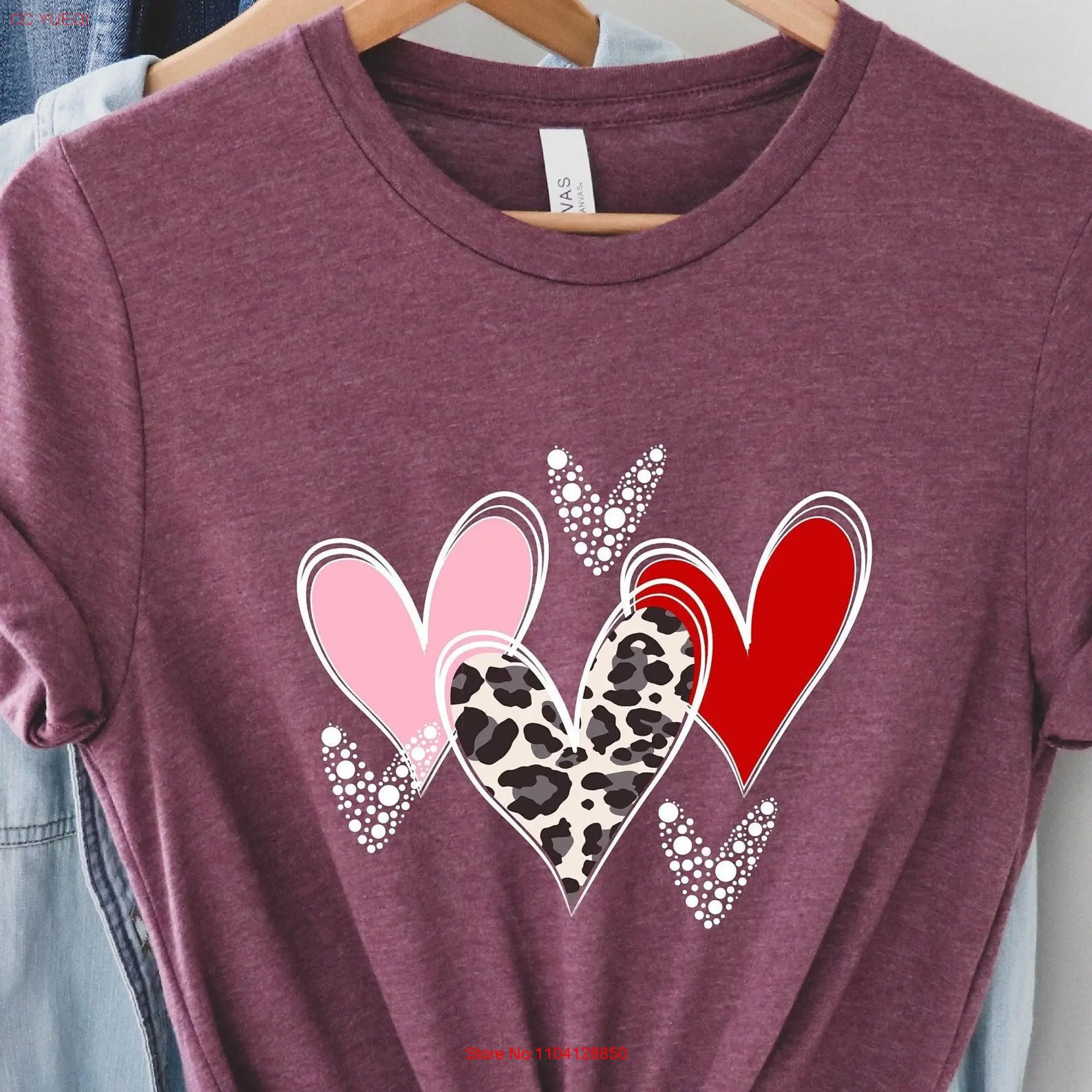 Cute HearT T Shirt Valentines Day Valentine Love GifT SweeT For Couple long or short sleeves