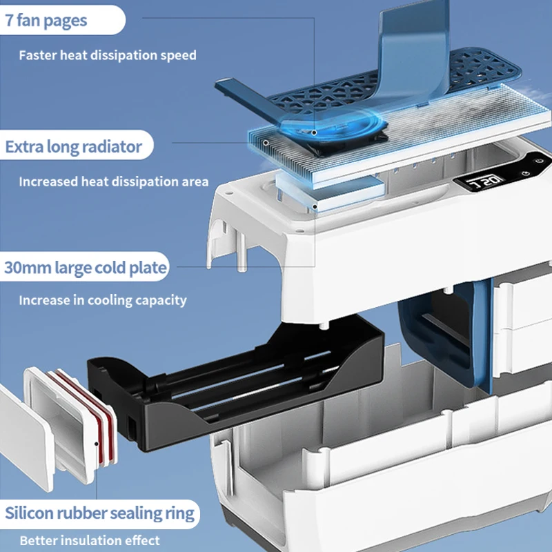 7800 мАч Высококачественный перезаряжаемый охладитель инсулина Мини-холодильник Портативный медицинский холодильник 5-8 ° C с сумкой через плечо для путешествий