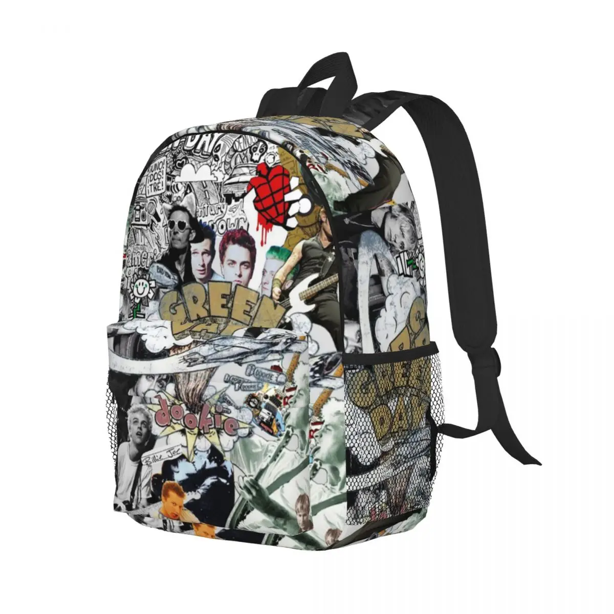 Green Day Rock Band Tour Backpack Student Boys Girls BookBag Children School Bag Laptop Shoulder Bags for Men Women