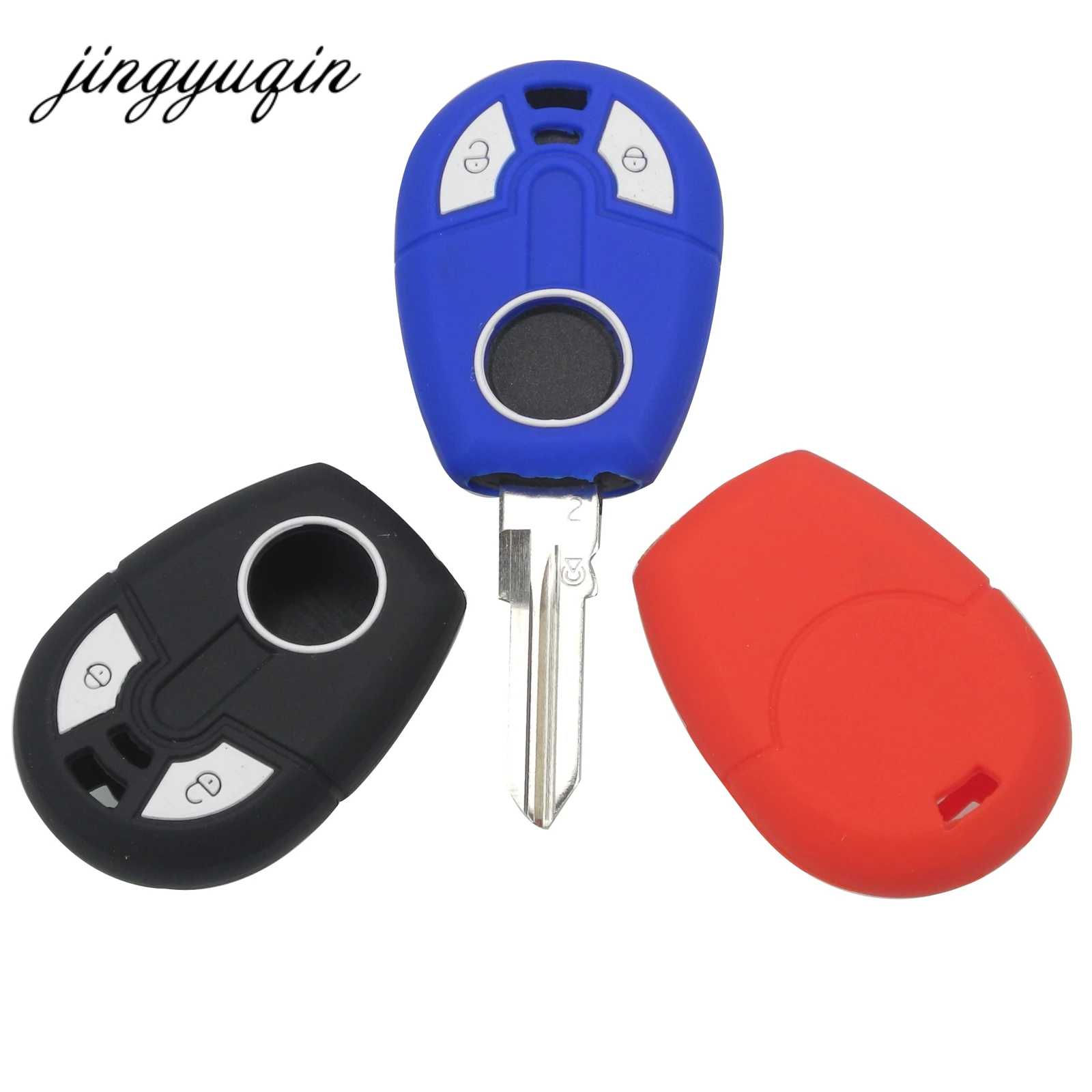 jingyuqin 30pcs/lot Silicone 2 Button Key Case For Fiat Positron EX300 Brazil Car Remote Fob Cover Holder Protective