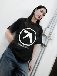 Men T-Shirt Aphex Twin Cotton Graphic Oversized Korean Fashion Short Sleeve Tops Tees Y2k Streetwear Aesthetic Harajuku Clothing