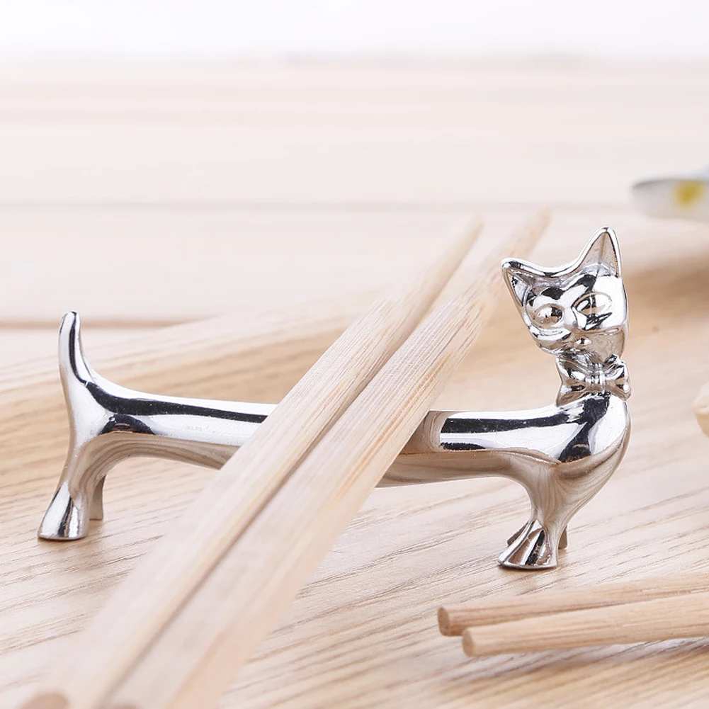 Cat Pattern Durable Kitchen Tableware Chopsticks Holder Stand Table Decorative Ornament