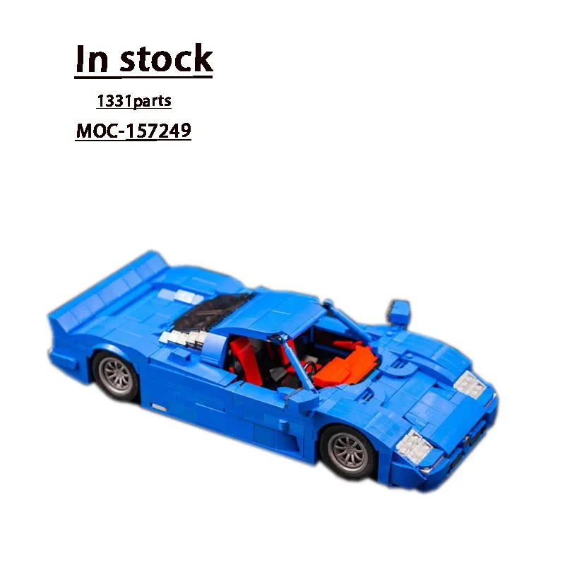 MOC- 157249   Blu Nuovo R390 GT1 Supercar Racing Building Blocks Modello 1331 Parti Ragazzi Bambini Compleanno Building Blocks Giocattolo Regalo