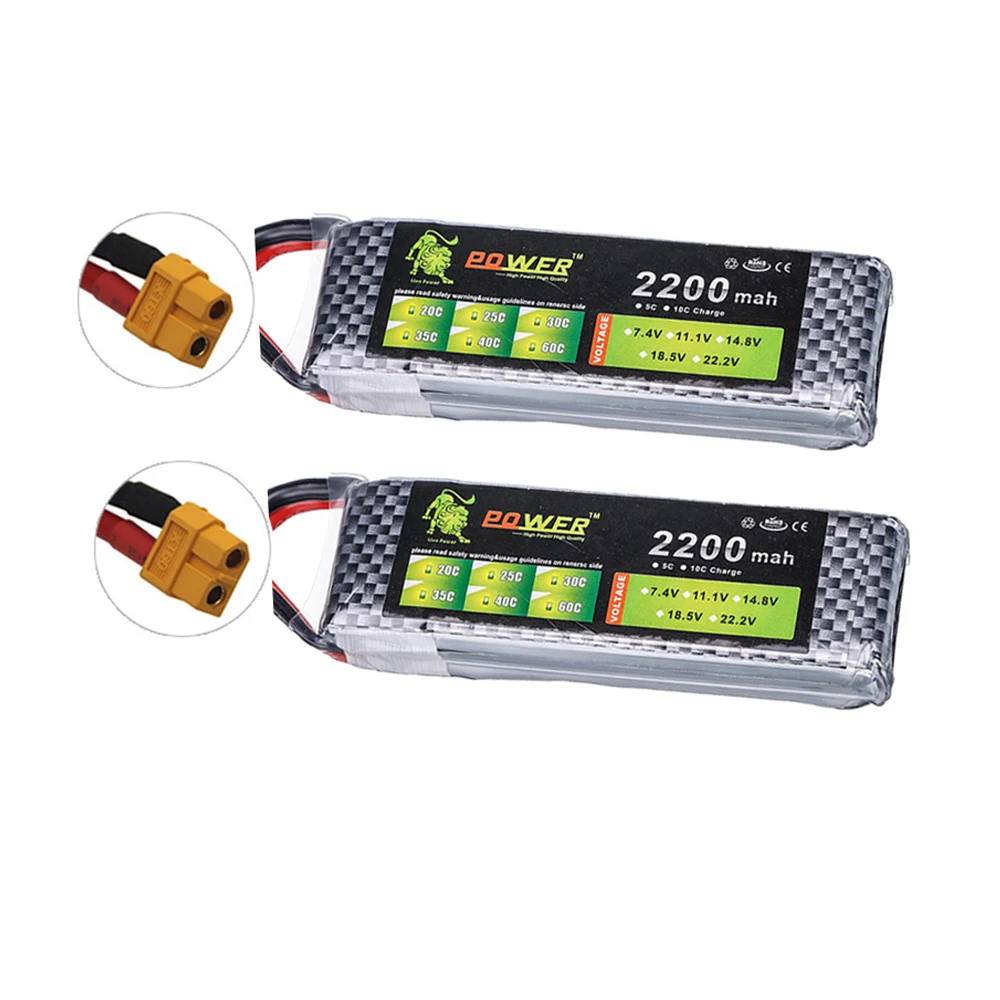 Upgrade batterij 11.1v 2200mah 3S 35C MAX Lipo batterij voor RC Auto RC Boten RC Drone batterij onderdelen 3S LIPO 11.1 V 2200 mah