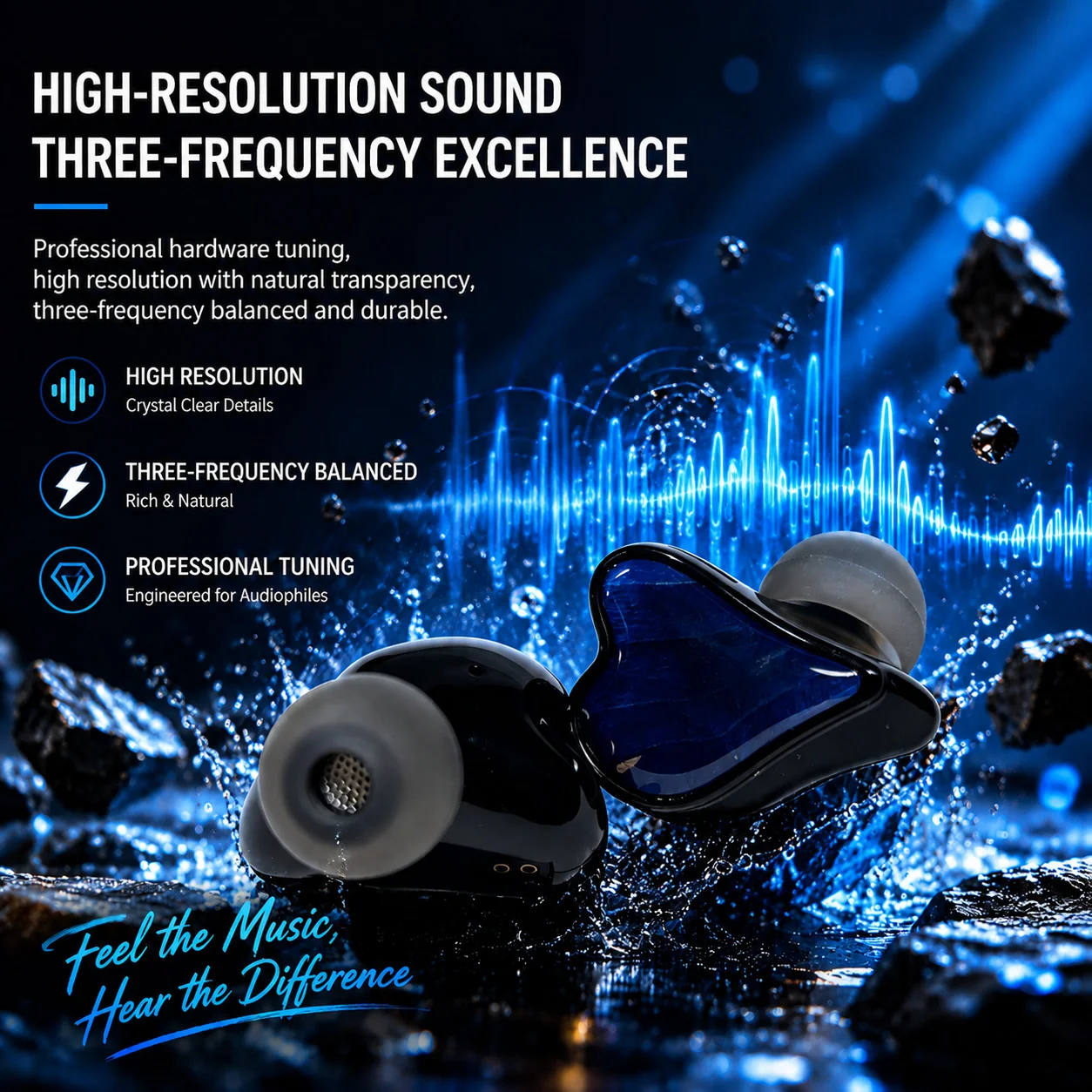 GEEKWOLD GK12 Ultra IEM 2DD + 2PZT BC + 1BA + 1Planar 6ドライバー有線HIFIイヤホン 低遅延＆快適な装着感 音楽・ゲームに最適