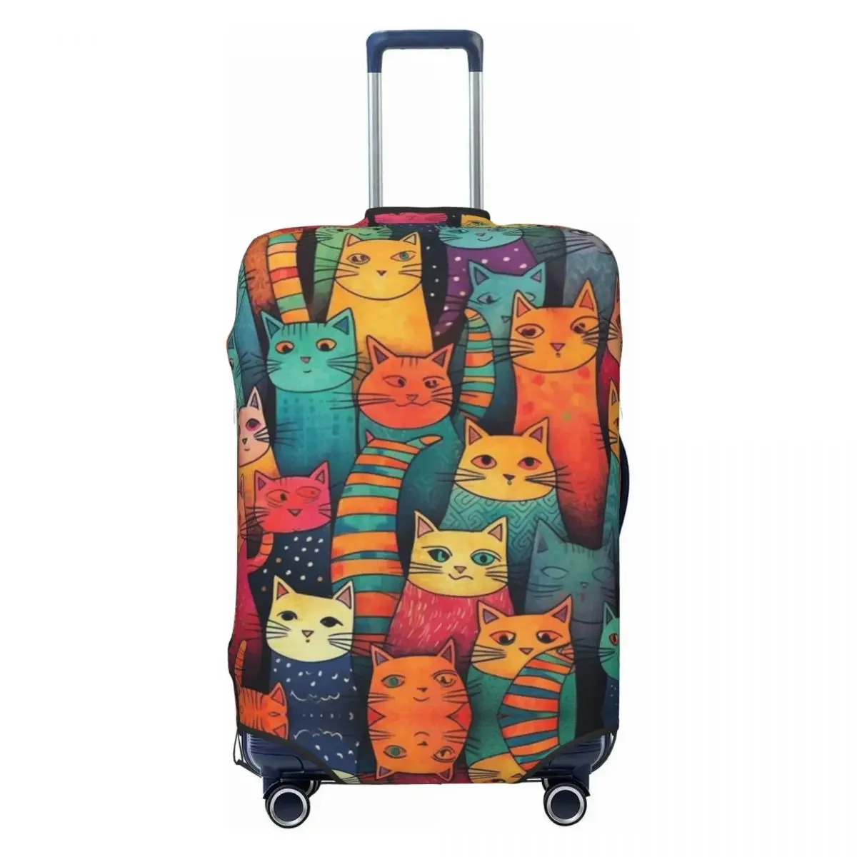 Cute Cats Suitcase Cover kawaii Animal Elastic Travel Protector Luggage Accesories Holiday