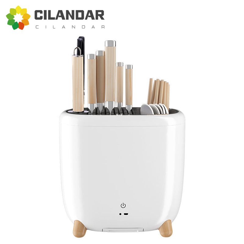  Ultraviolet disinfection knife holder Multifunctional household drain kitchen supplies shelving tableware knives chopsticks 