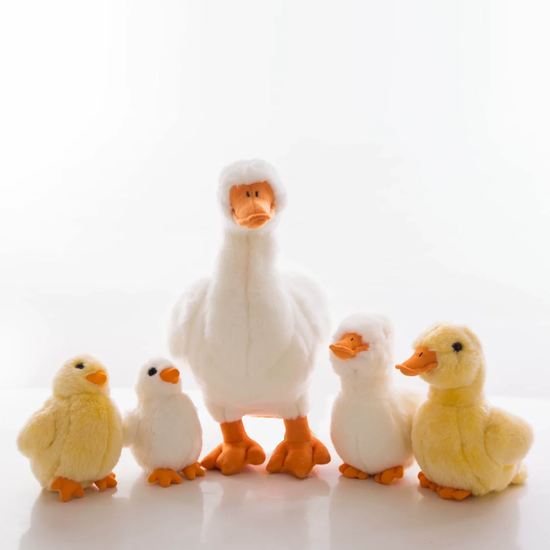 Cute Goose Duck Chick Family Bird Simulation Lifelike Plush Doll Toy Real Life Animals Dolls Baby Birthday Gifts