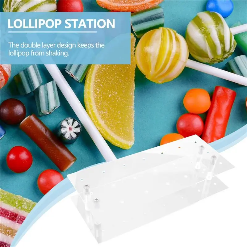 ABKL-21 Support de présentation transparent en acrylique pour gâteaux et sucettes, support de décoration, support de présentation, base, étagère
