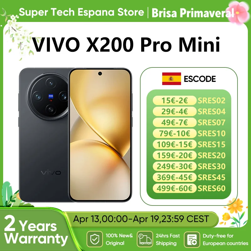 Nouveau Vivo X200 Pro Mini OriginOs 5 �cran AMOLED 6,31 pouces 120 Hz Dimensity OTA 5700 mAh Charge 90 W Appareil photo 50,0 MP