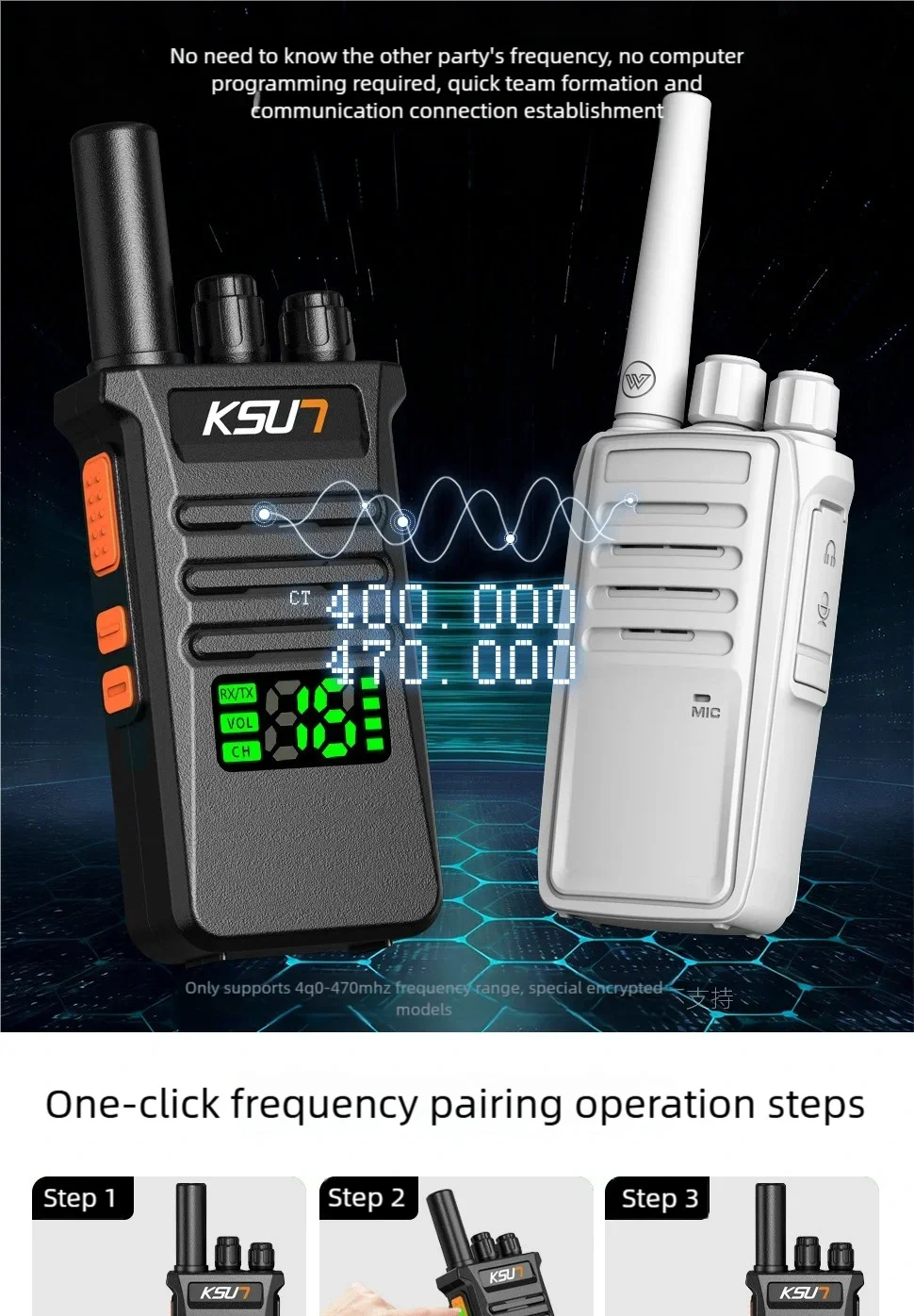 KSUT M5Plus  Walkie Talkie Long Range Professional Waterproof 16CH Amateur Radio Receiver Station VHF Boat Kayaks Marine Radios