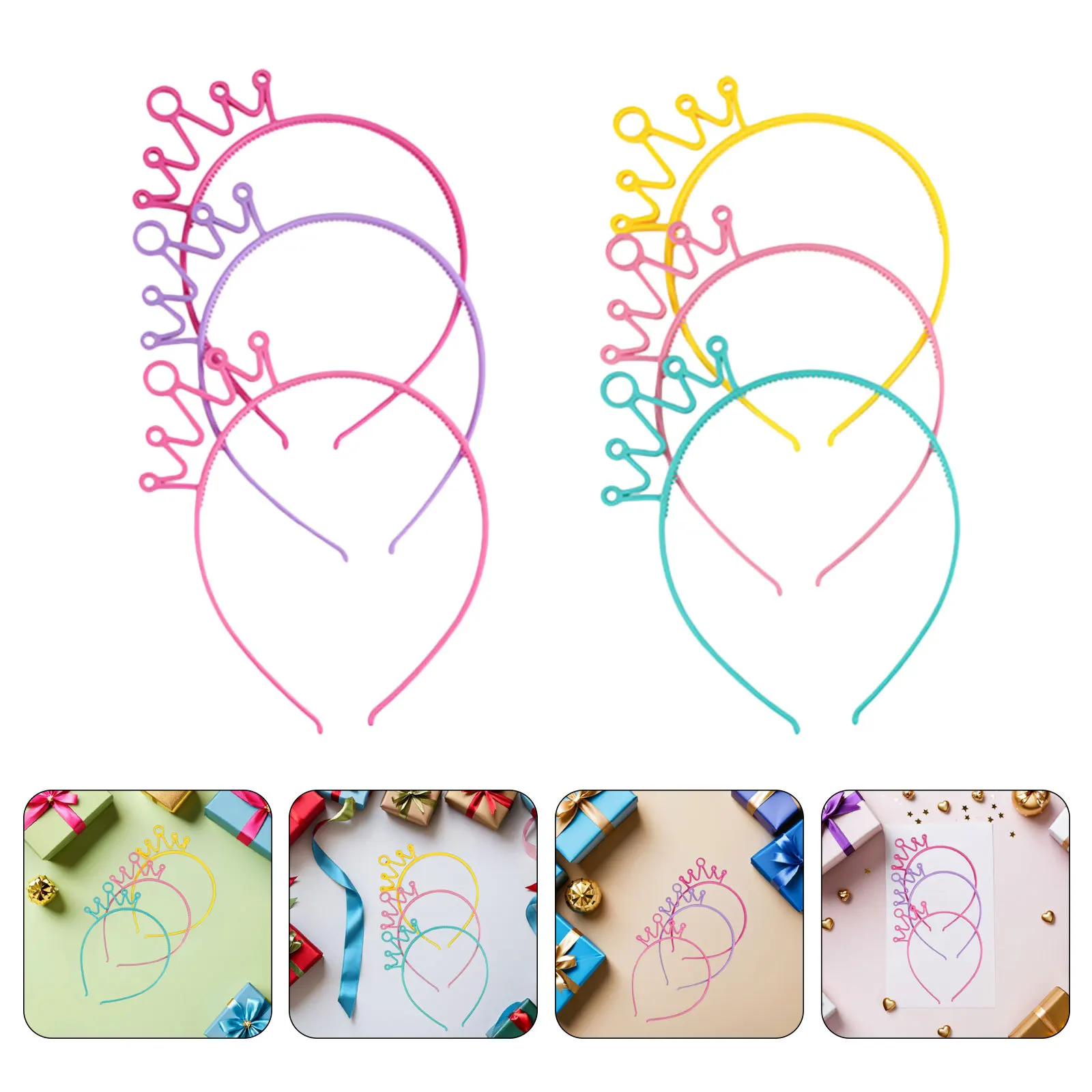 

30Pcs Kids Princess Crown Headbands Sparkling Plastic Tiaras for Birthday Parties Stage Events Fun Crowns Comfortable All Day