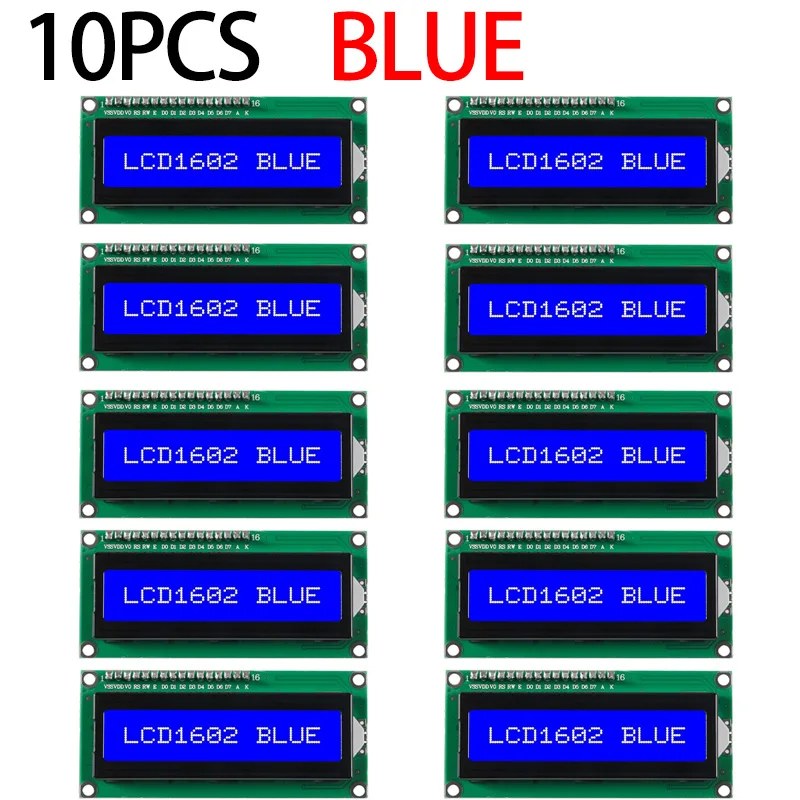 Variant: 10PCS-LCD1602 Blue