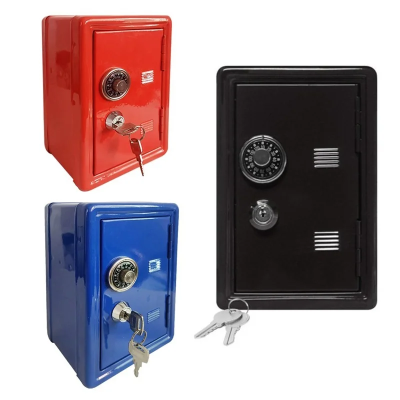 

Mini Metal Safe, Children's Coin Bank Locker, Family Safe, Safe, Creative Piggy Bank, Key Safe, Desktop Decoration