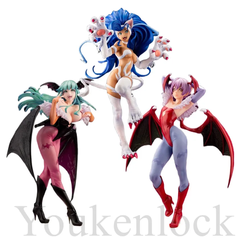 Darkstalkers Bishoujo Darkstalkers Morrigan Aensland Felicia Lilith Girl PVC Action Figure Toys Adult Collectible Model Doll